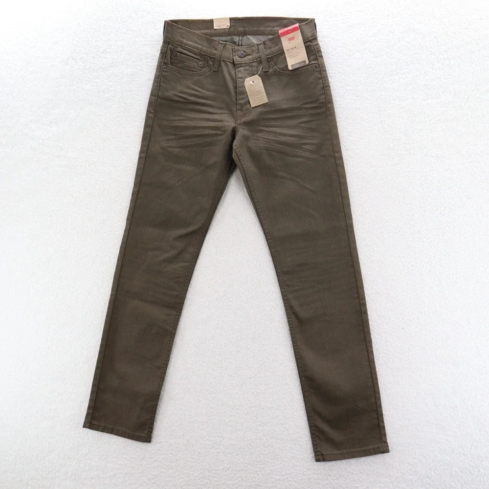 Levi's Jeans Men's 29x32 Olive Green 511 Slim Fit Stretch Denim Straight New